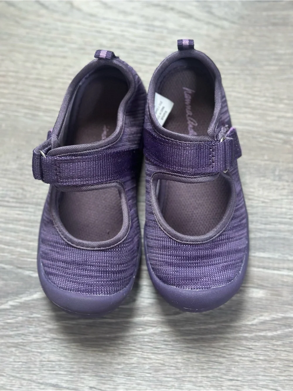 Hanna Andersson Purple Mary Jane Knit Sneakers